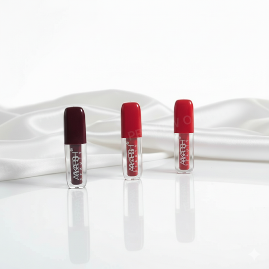 AKARB Beauty Matte Liquid Lipstick – Bold Red | Long-Lasting & Smudge-Proof(PACK OF 3)