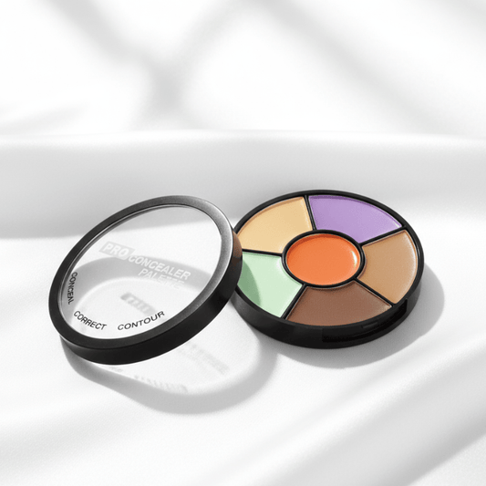 Pro Concealer Palette – 6 - in - 1 Color Corrector & Contour Kit | Long Lasting, Blendable & Skin Friendly - Roop Vibe