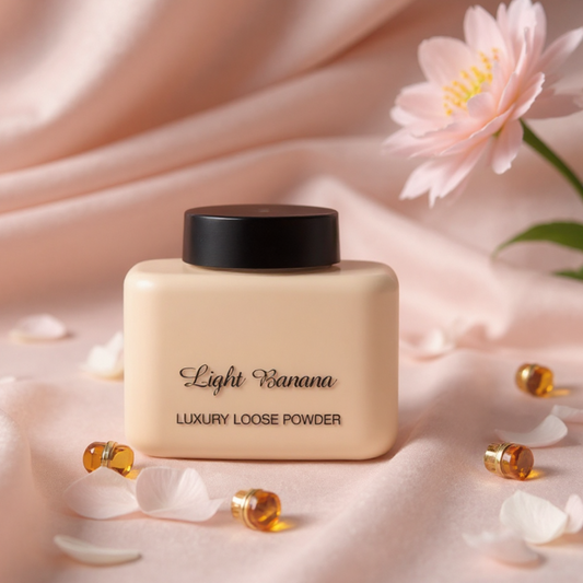 Light Banana Luxury Loose Powder – Long Lasting Oil Control & Smooth Matte Finish