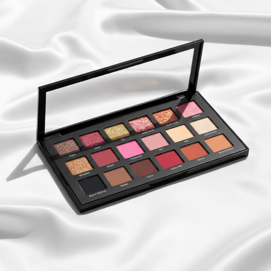 18 Color Highly Pigmented Eyeshadow Palette with Matte & Shimmer Shades | Long-Lasting, Blendable & Waterproof