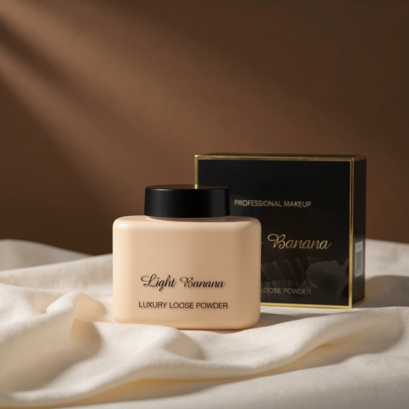 Light Banana Luxury Loose Powder – Long Lasting Oil Control & Smooth Matte Finish