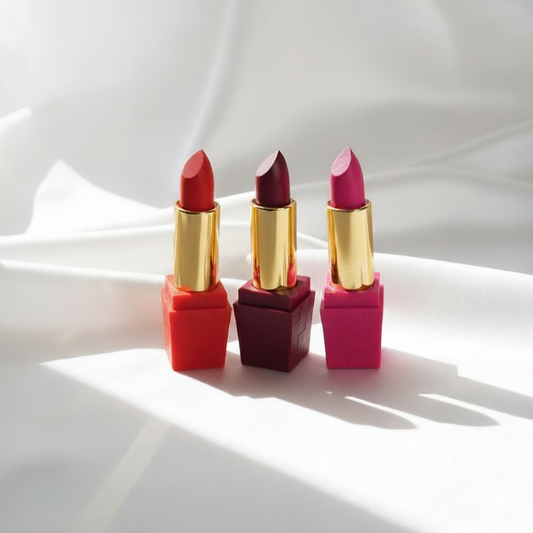 Matte Long-Lasting Lipstick Set of 3 – Bold Red, Deep Maroon & Hot Pink – Smudge-Proof & Waterproof