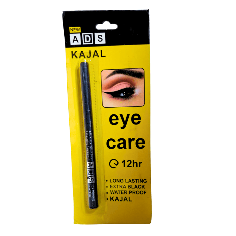 ADS Eye Care Long Lasting Kajal – Extra Black, Waterproof, 12 - Hour Stay - Roop Vibe