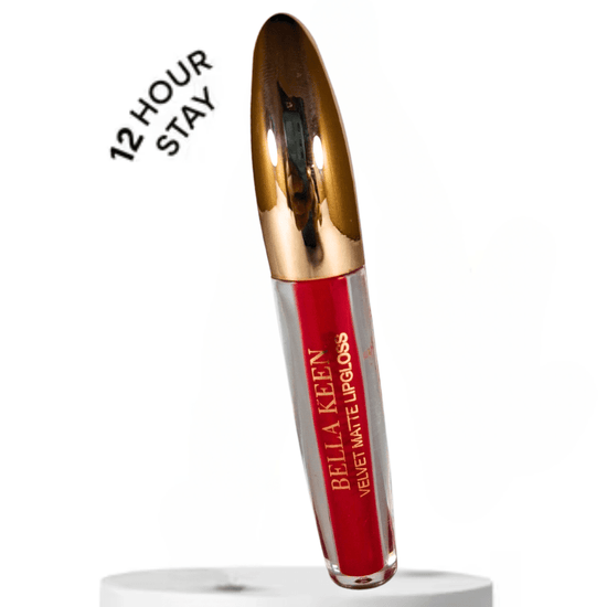 Bella Keen Velvet Matte Liquid Lipstick - Smudge - Proof, Long - Lasting Lip Color - Bold Red - Roop Vibe