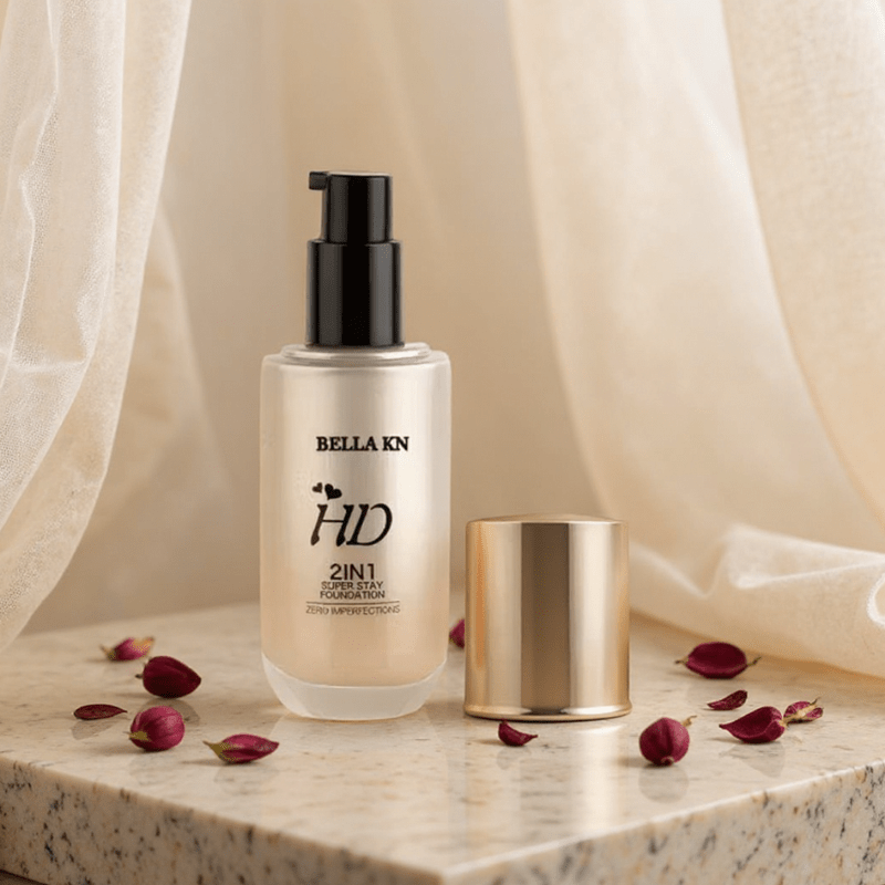 BELLA KN HD 2 - in - 1 Super Stay Foundation – Long Lasting, Full Coverage, Zero Imperfections - Roop Vibe
