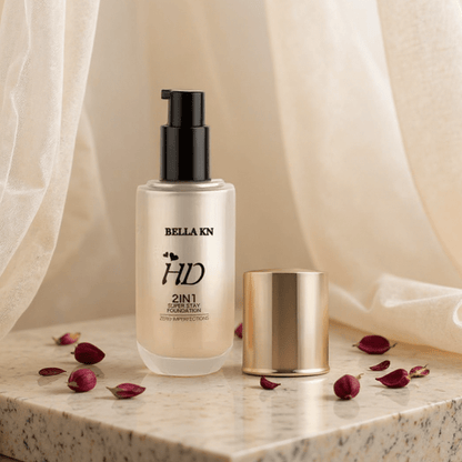BELLA KN HD 2 - in - 1 Super Stay Foundation – Long Lasting, Full Coverage, Zero Imperfections - Roop Vibe