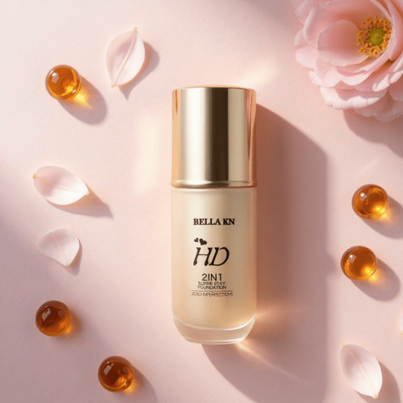BELLA KN HD 2 - in - 1 Super Stay Foundation – Long Lasting, Full Coverage, Zero Imperfections - Roop Vibe