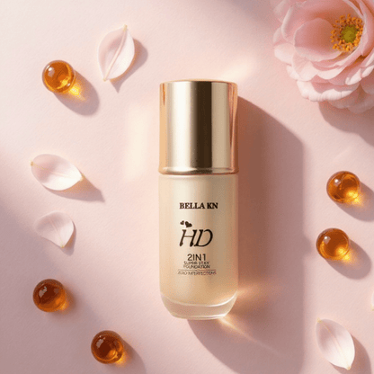 BELLA KN HD 2 - in - 1 Super Stay Foundation – Long Lasting, Full Coverage, Zero Imperfections - Roop Vibe