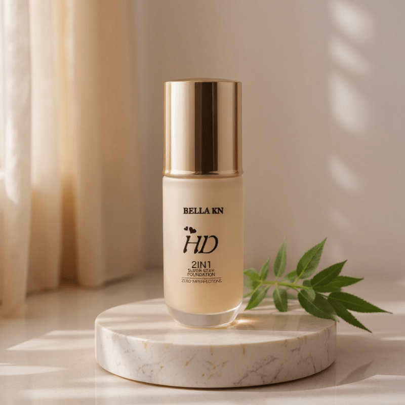 BELLA KN HD 2 - in - 1 Super Stay Foundation – Long Lasting, Full Coverage, Zero Imperfections - Roop Vibe