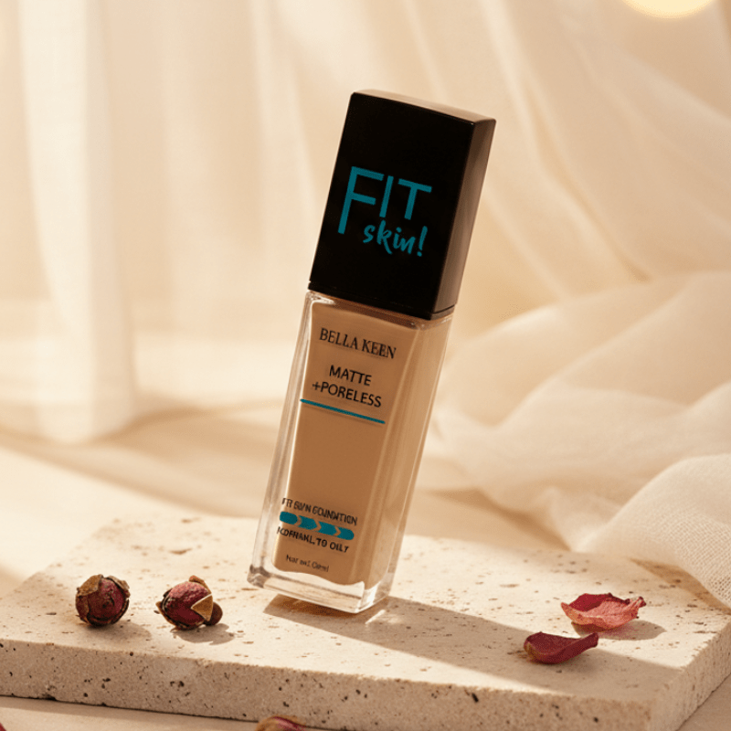 BellaKreen Fit Skin Matte + Poreless Foundation | 16H Oil Control | For Normal to Oily Skin - Roop Vibe