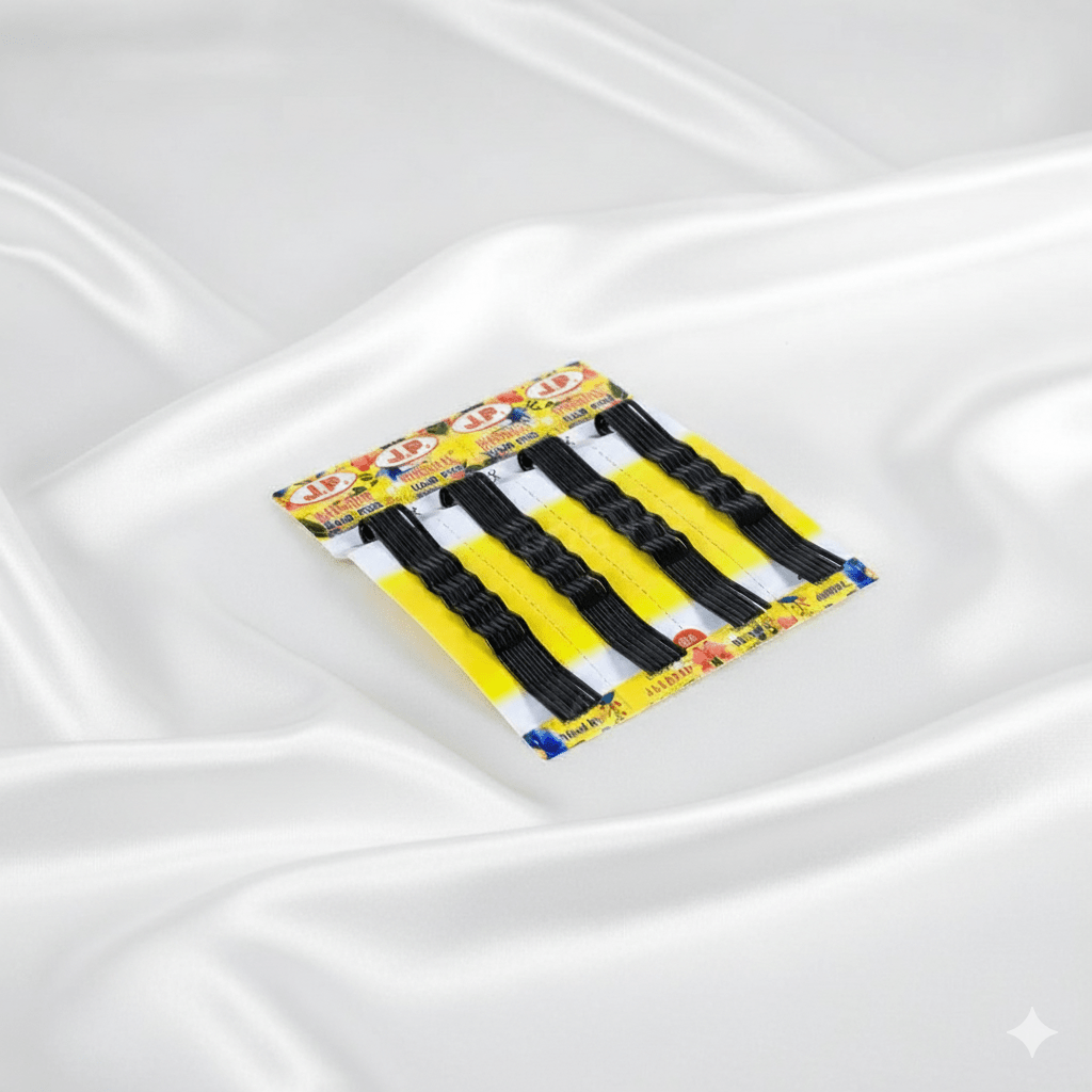 Black Bobby Hair Pins – Pack of 48, Strong Grip, Anti - Slip, Everyday Hair Styling Accessories(PACK OF 2 STRIP) - Roop Vibe