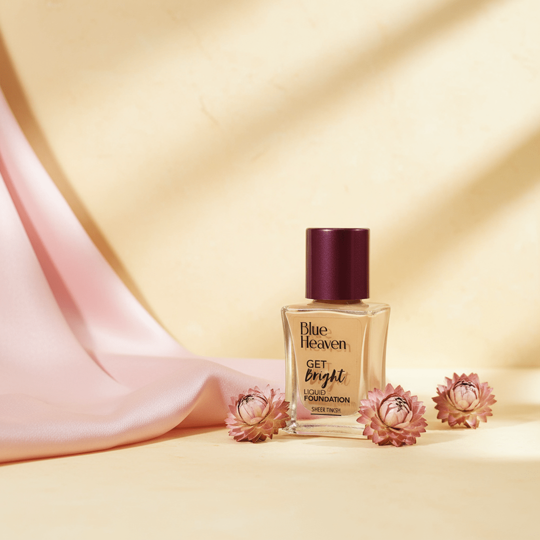 Blue Heaven Get Bright Liquid Foundation - Sheer Finish, Natural Coverage - Roop Vibe