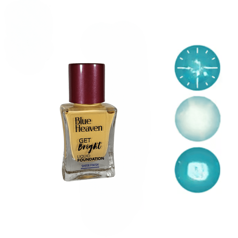 Blue Heaven Get Bright Liquid Foundation - Sheer Finish, Natural Coverage - Roop Vibe