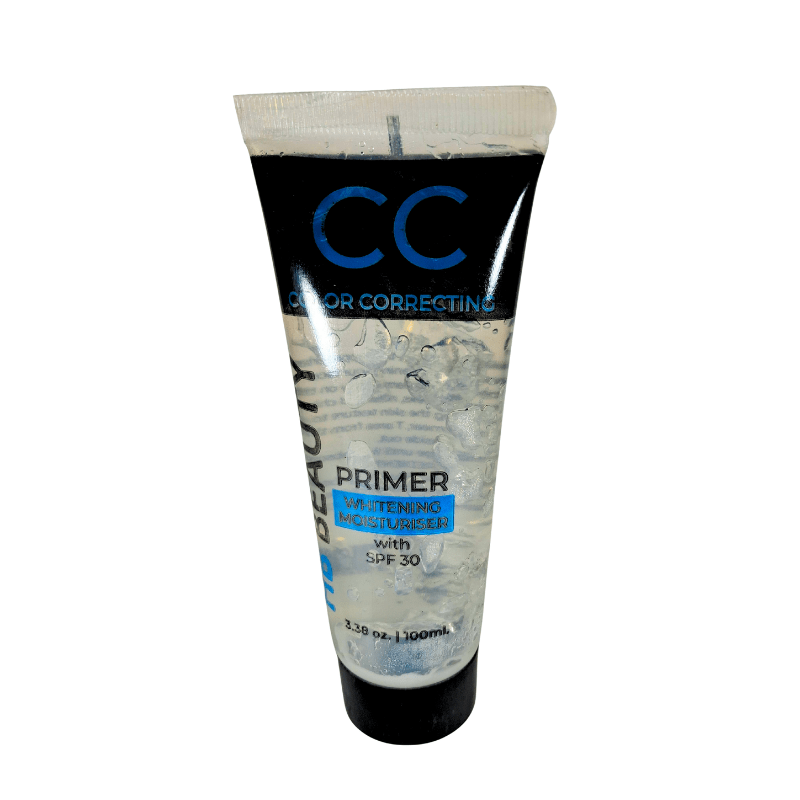 CC Color Correcting Primer with Whitening Moisturiser & SPF 30 – 100ml | Smooth Base | Long - lasting Makeup Primer - Roop Vibe