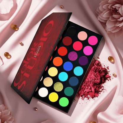 Color Studio 35 Shade Eyeshadow Palette – Highly Pigmented, Long Lasting, Matte & Shimmer Eye Makeup Kit - Roop Vibe