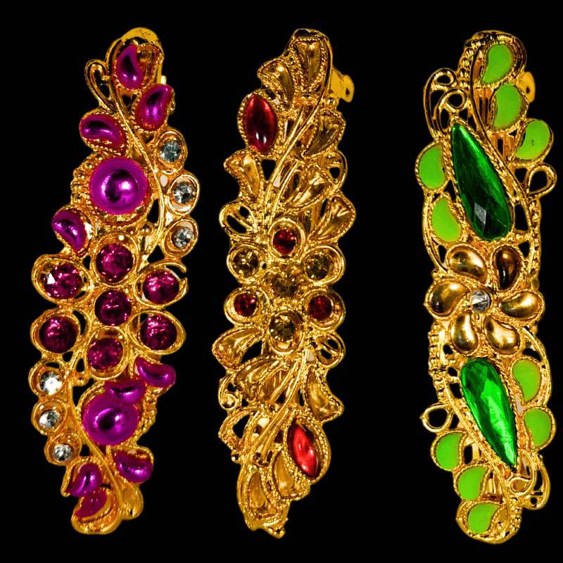 Devi Hair Accessories Fancy Hair Clips for Women and Girls (Pack of 3, Multicolor) - Roop Vibe