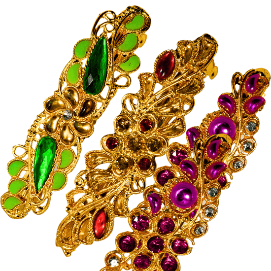 Devi Hair Accessories Fancy Hair Clips for Women and Girls (Pack of 3, Multicolor) - Roop Vibe
