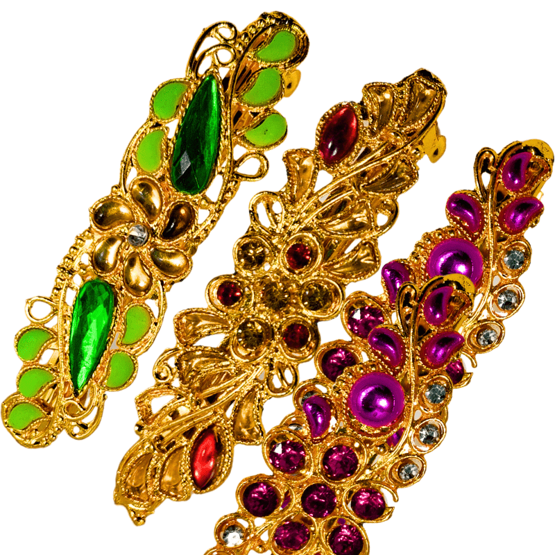 Devi Hair Accessories Fancy Hair Clips for Women and Girls (Pack of 3, Multicolor) - Roop Vibe