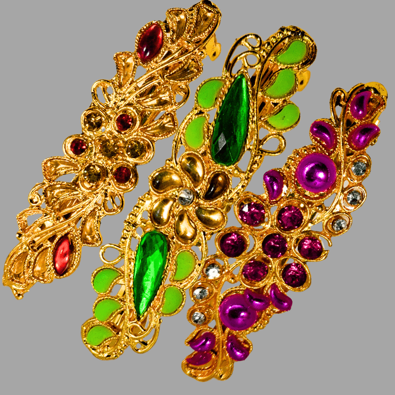 Devi Hair Accessories Fancy Hair Clips for Women and Girls (Pack of 3, Multicolor) - Roop Vibe