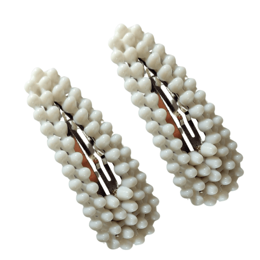 Elegant Pearl Beaded Hair Clips for Girls & Women | Pack of 2 | Snap Clip Style - Roop Vibe