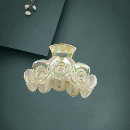 Elegant Rose Design Hair Clutcher for Women and Girls | Strong Grip Hair Clip - Roop Vibe