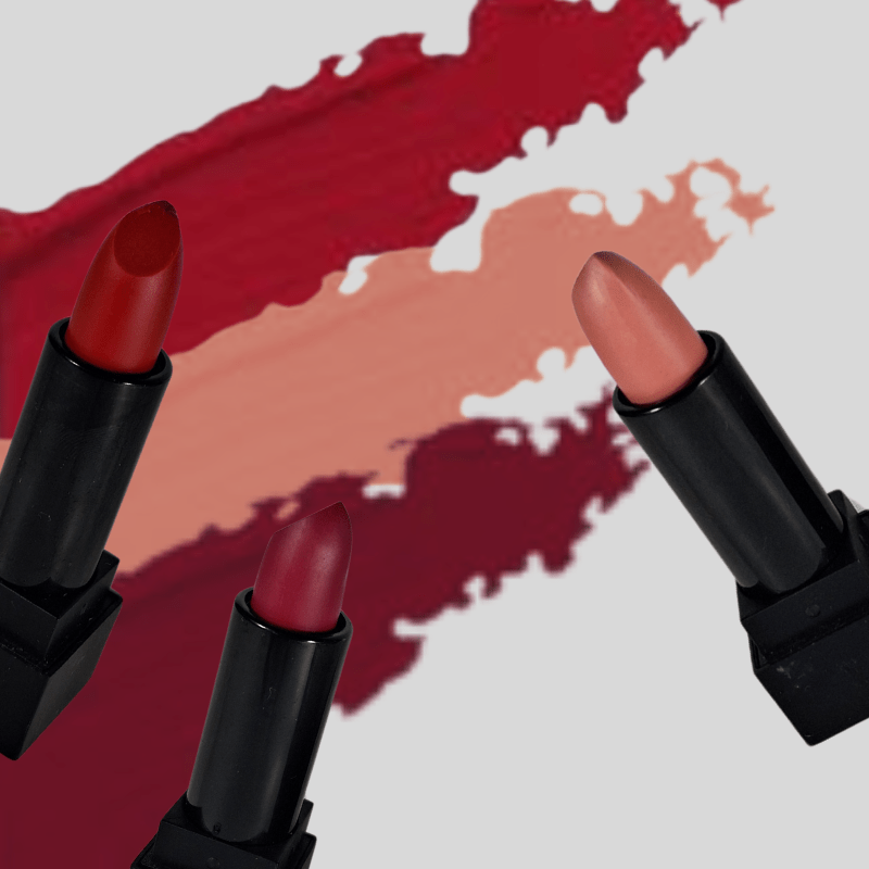 HUDA Beauty Matte Lipstick Set – Pack of 3 Long - Lasting Waterproof Lip Colors (Multishade Combo) - Roop Vibe