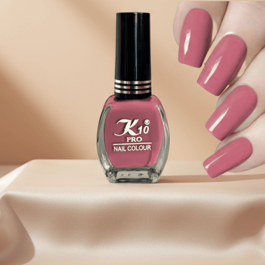 K10 Pro Nail Colour – Long Lasting Glossy Finish Nail Polish Pink - Roop Vibe