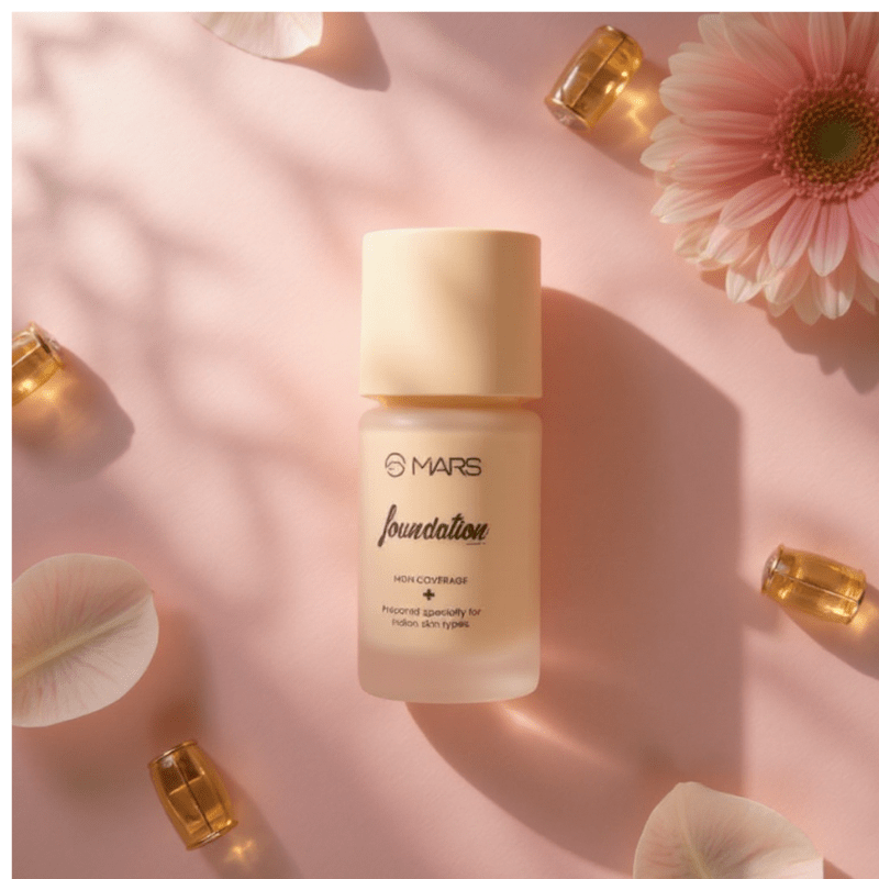 MARS High Coverage Foundation – Long Lasting, Lightweight, Matte Finish, For Indian Skin Tones (30ml) - Roop Vibe