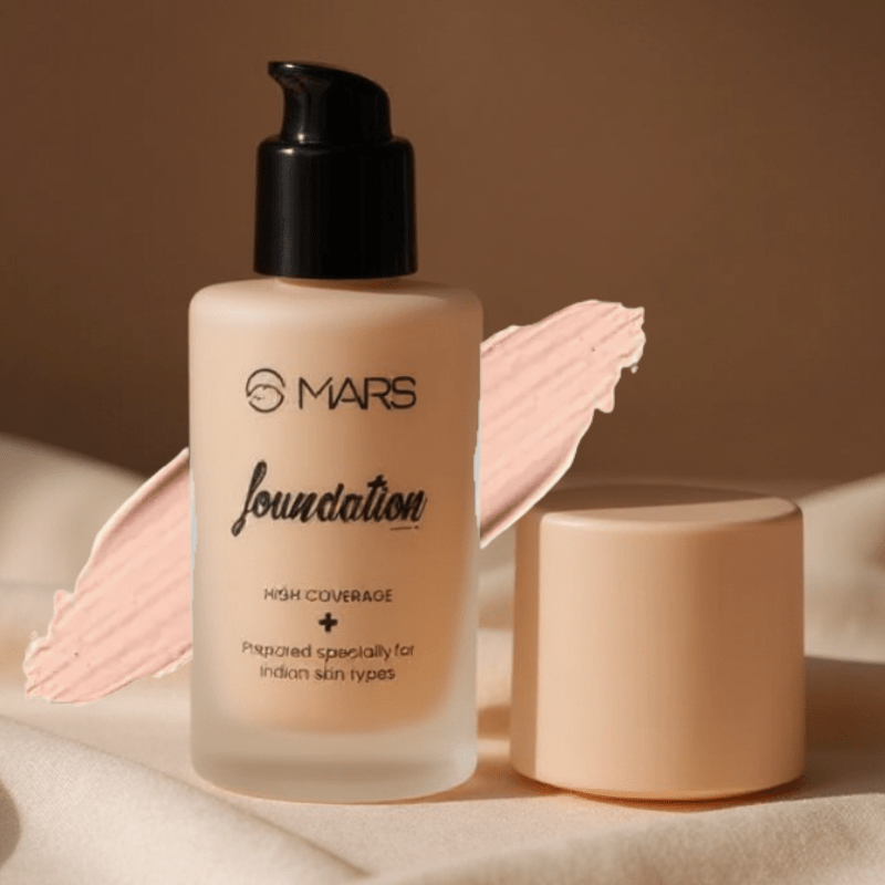 MARS High Coverage Foundation – Long Lasting, Lightweight, Matte Finish, For Indian Skin Tones (30ml) - Roop Vibe
