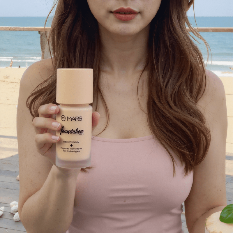 MARS High Coverage Foundation – Long Lasting, Lightweight, Matte Finish, For Indian Skin Tones (30ml) - Roop Vibe