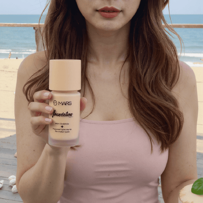 MARS High Coverage Foundation – Long Lasting, Lightweight, Matte Finish, For Indian Skin Tones (30ml) - Roop Vibe