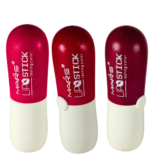 Mars Long Lasting Lipstick Set of 3 – Matte Finish, Smooth Texture, Waterproof, Red & Pink Shades - Roop Vibe