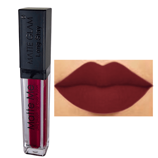 Matte Glam Long Stay Liquid Lipstick – Bold Maroon | Matte Me Ultra Smooth Finish | - Roop Vibe