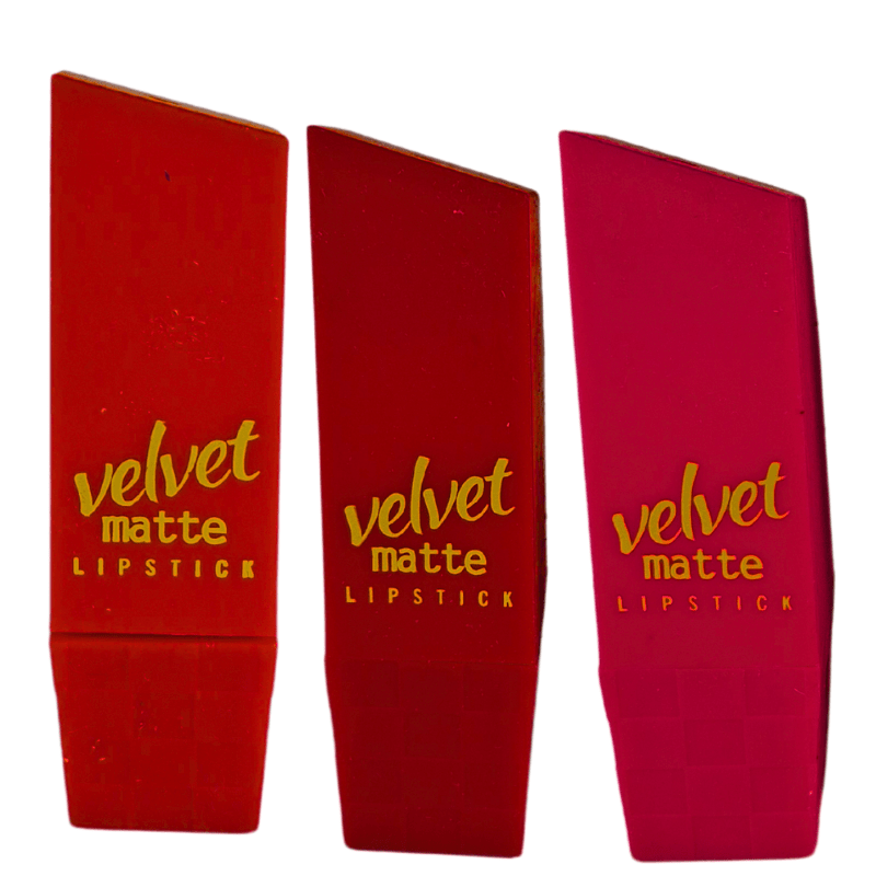 Matte Long - Lasting Lipstick Set of 3 – Bold Red, Deep Maroon & Hot Pink – Smudge - Proof & Waterproof - Roop Vibe