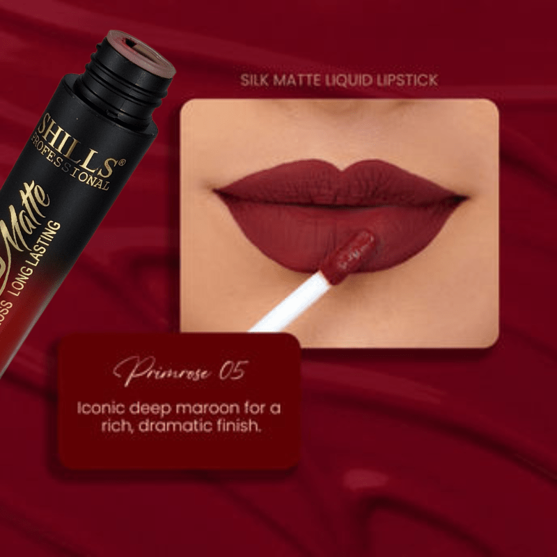 SHILLS Professional Liquid Matte Lipstick – Long - Lasting Silk Matte Finish | Lightweight & Moisturizing Formula - Roop Vibe