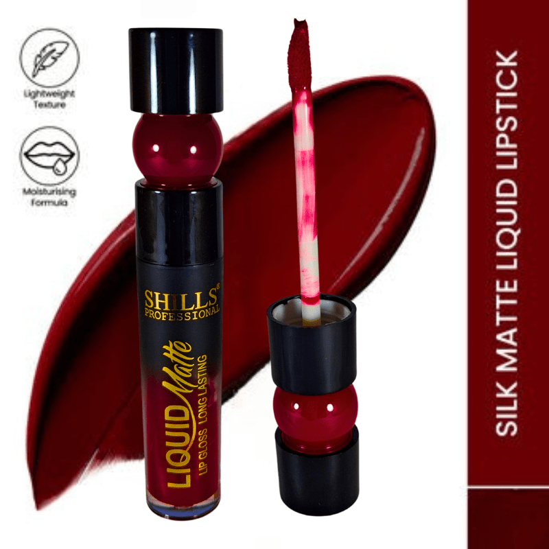 SHILLS Professional Liquid Matte Lipstick – Long - Lasting Silk Matte Finish | Lightweight & Moisturizing Formula - Roop Vibe