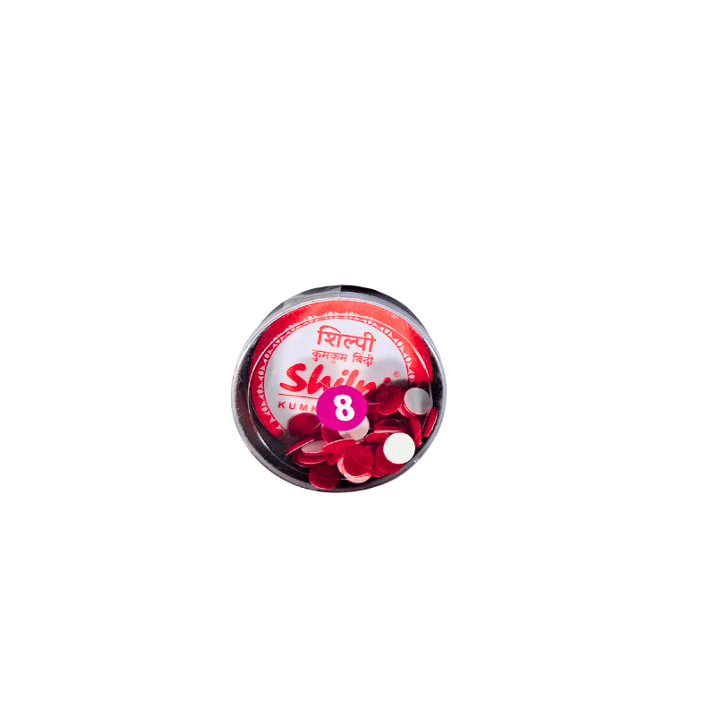 Shilpi Round Red Bindis | Pack of 1 | Stylish Traditional Kumkum Bindi for Women & Girls - Roop Vibe