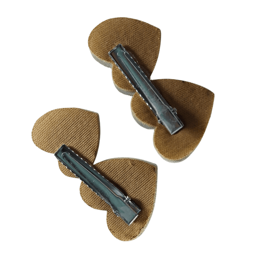 Silver Glitter Heart Shape Tic Tac Hair Clips for Girls - Roop Vibe