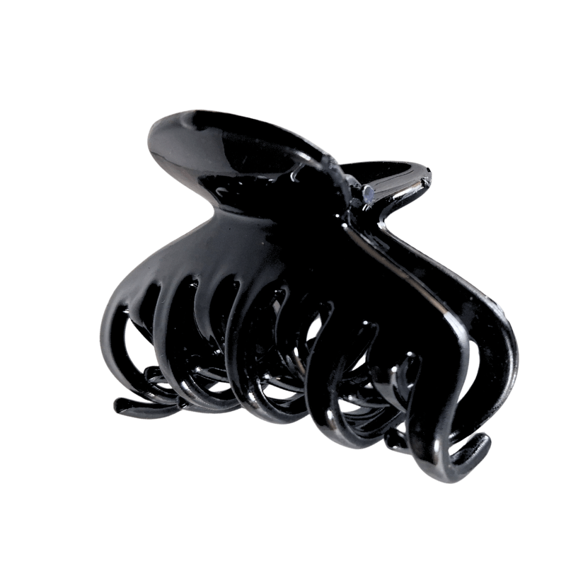 Stylish Black Plastic Hair Claw Clip for Women & Girls | Strong Grip Hair Clutcher for Daily Use - Roop Vibe