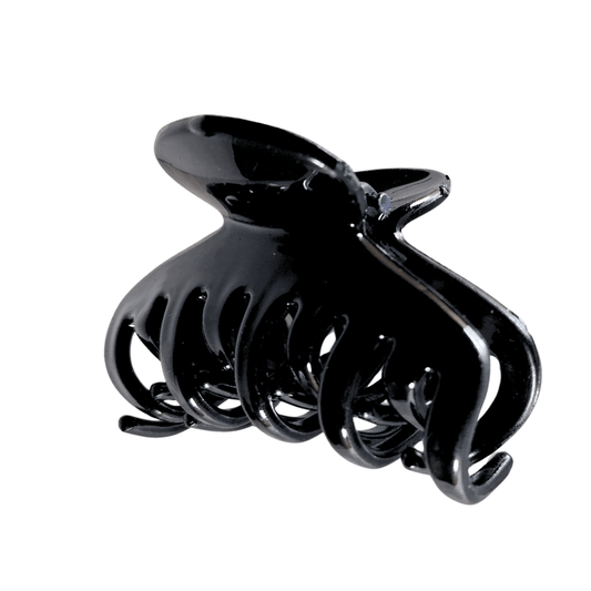 Stylish Black Plastic Hair Claw Clip for Women & Girls | Strong Grip Hair Clutcher for Daily Use - Roop Vibe