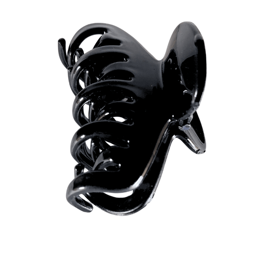 Stylish Black Plastic Hair Claw Clip for Women & Girls | Strong Grip Hair Clutcher for Daily Use - Roop Vibe