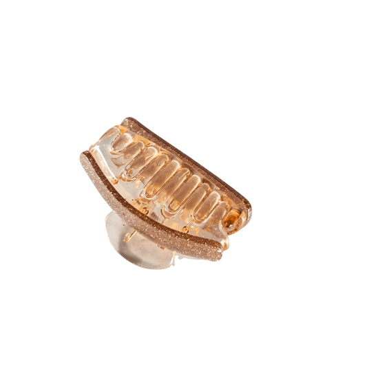 Stylish Golden Glitter Hair Clutcher for Women & Girls – Strong Grip, Premium Finish - Roop Vibe