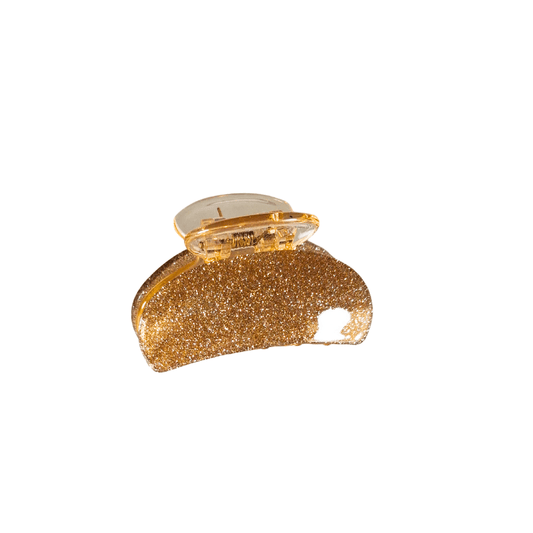 Stylish Golden Glitter Hair Clutcher for Women & Girls – Strong Grip, Premium Finish - Roop Vibe