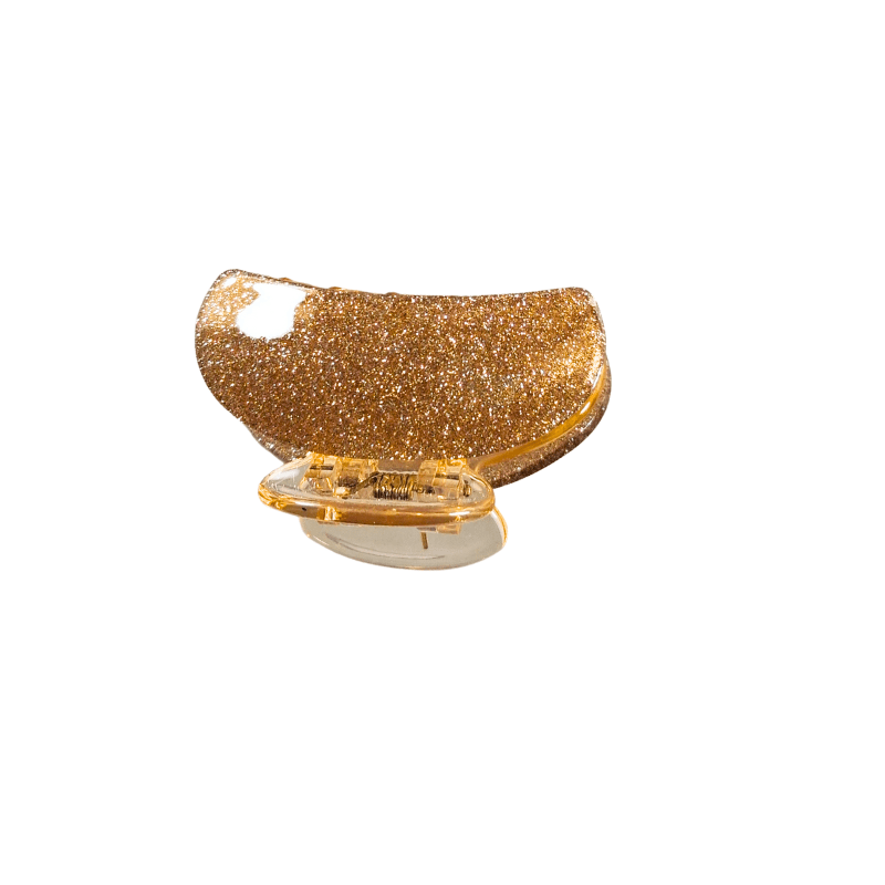 Stylish Golden Glitter Hair Clutcher for Women & Girls – Strong Grip, Premium Finish - Roop Vibe