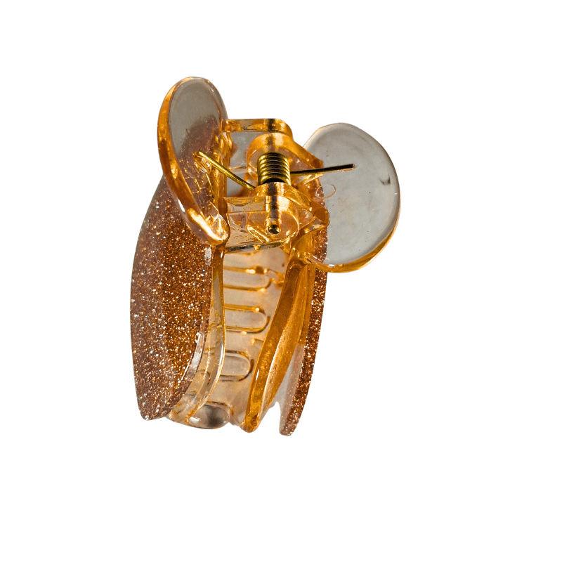 Stylish Golden Glitter Hair Clutcher for Women & Girls – Strong Grip, Premium Finish - Roop Vibe