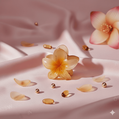 Stylish Pink Floral Hair Clutcher Clip for Girls & Women – Strong Grip, Elegant Look (pack of 4) - Roop Vibe