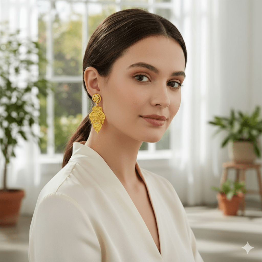 Traditional Bridal Gold - Plated Jewellery Set with Necklace & Earrings for Women - Roop Vibe