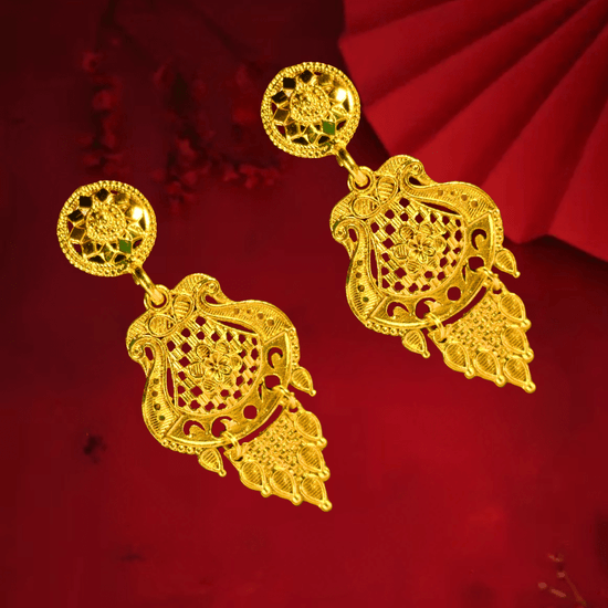 Traditional Bridal Gold - Plated Jewellery Set with Necklace & Earrings for Women - Roop Vibe