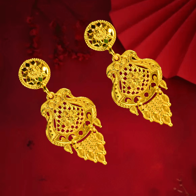 Traditional Bridal Gold - Plated Jewellery Set with Necklace & Earrings for Women - Roop Vibe