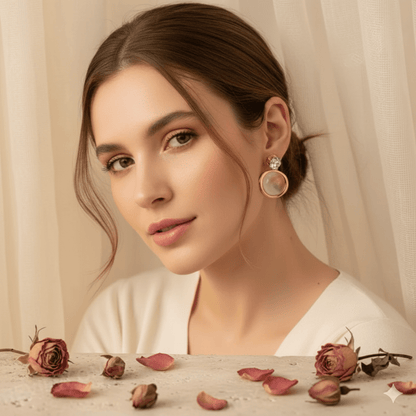 Traditional Gold Plated Bridal Necklace Set with Earrings | Antique Temple Design Jewelry - Roop Vibe